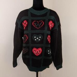 Heart Sweater Size Large